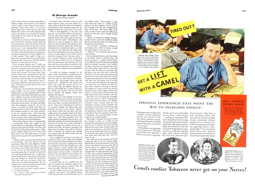 R. J. Reynolds Tobacco Company: Camel | Esquire | JANUARY 1935