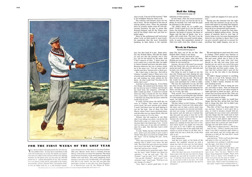 For the First Weeks of the Golf Year