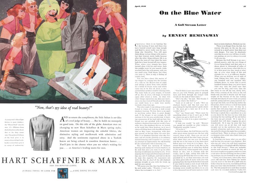 On The Blue Water Esquire April 1936