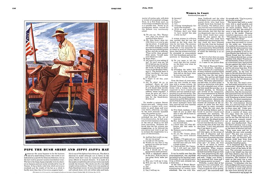 Pipe The Bush Shirt And Jippi Jappa Hat Esquire JULY 1936