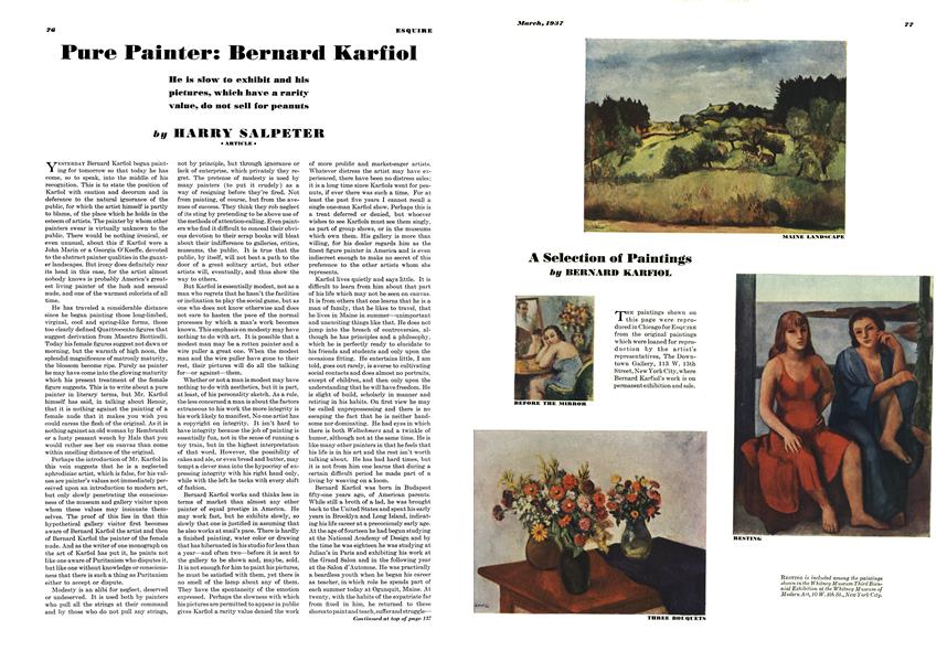 Pure Painter: Bernard Karfiol