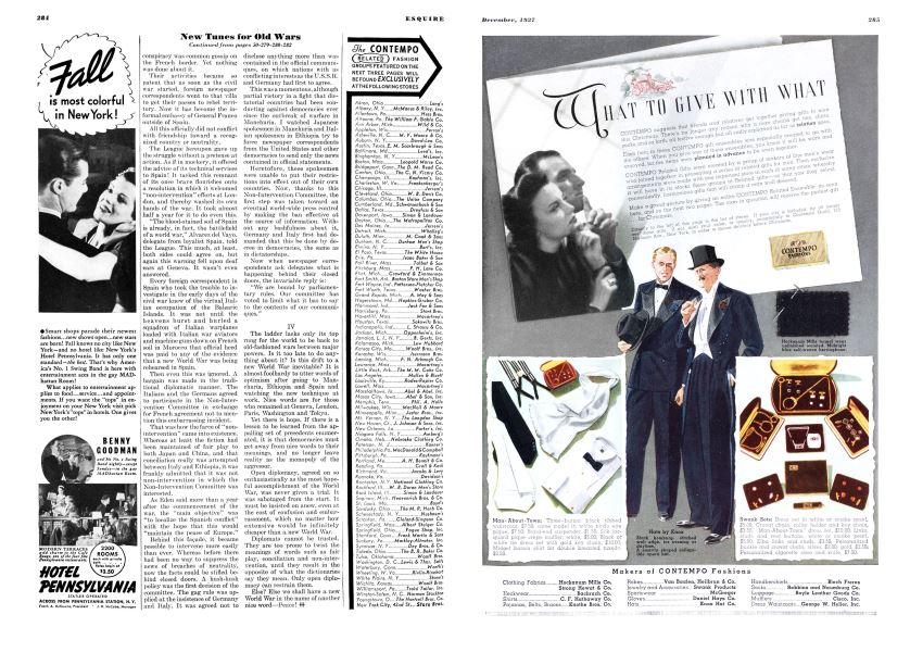 Contempo Fashions Esquire December 1937