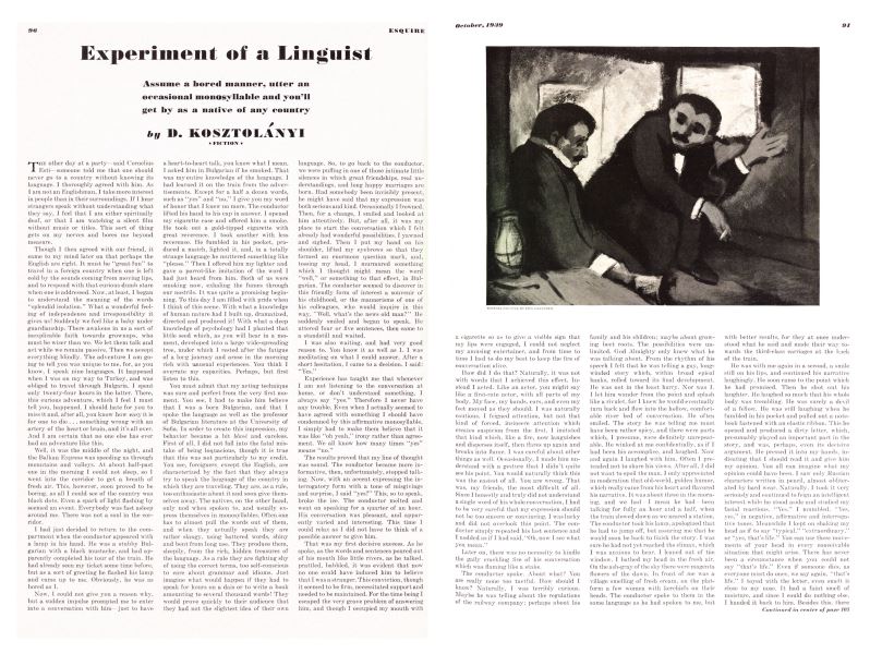 Experiment of a Linguist