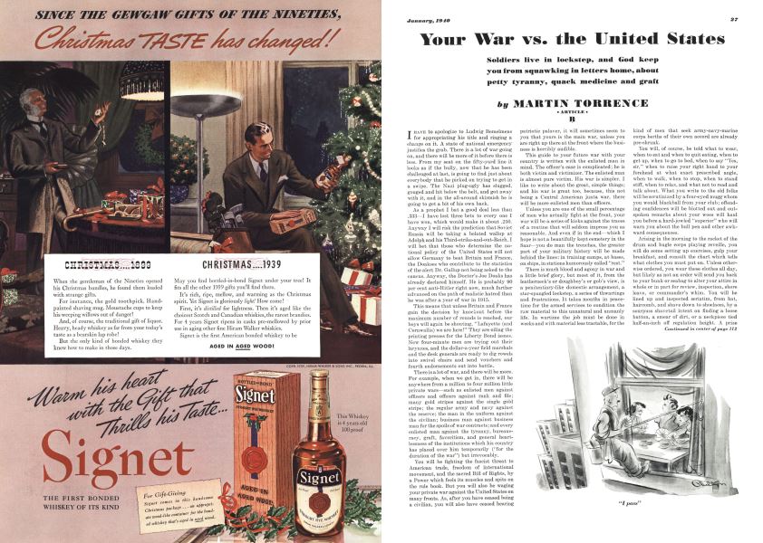 Your War vs. the United States | Esquire | JANUARY, 1940