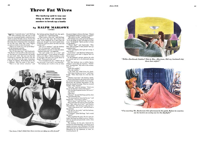 Three Fat Wives Esquire JUNE 1940 pic