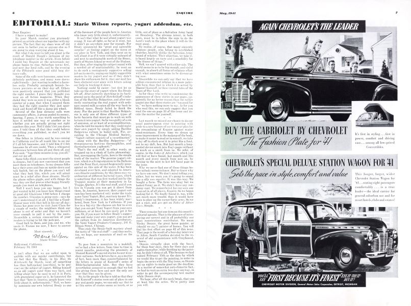 Marie Wilson Reports, Yogurt Addendum, Etc.