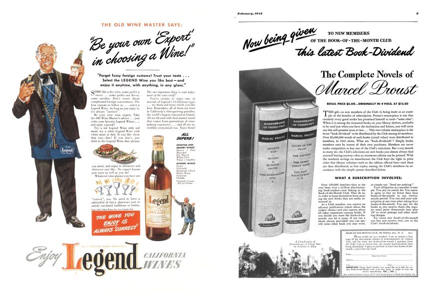 Book of the month club esquire february 1942