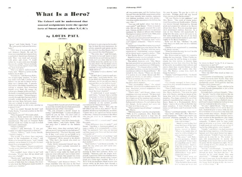 What Is A Hero Esquire February 1943