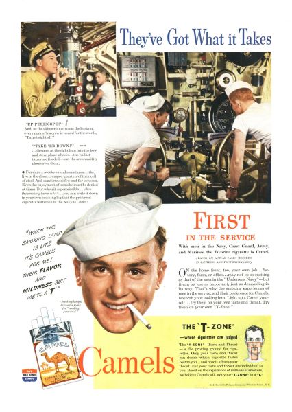 R. J. Reynolds Tobacco Company: Camels | Esquire | AUGUST 1943