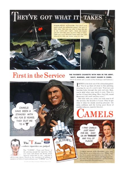 R. J. Reynolds Tobacco Company: Camels | Esquire | OCTOBER 1943