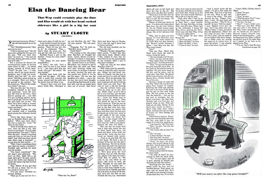 Elsa The Dancing Bear Esquire September 1944 