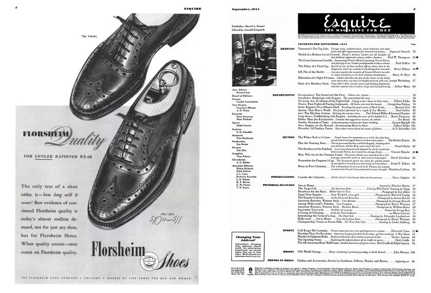 The Florsheim Shoe Company | Esquire | SEPTEMBER 1944