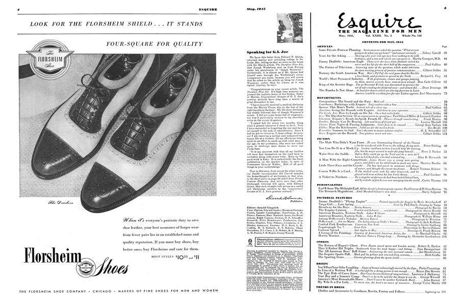 The Florsheim Shoe Company | Esquire | MAY 1945