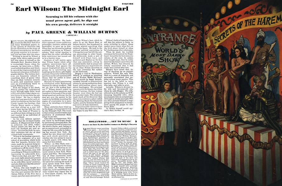 Earl Wilson the Midnight Earl Esquire MAY 1945