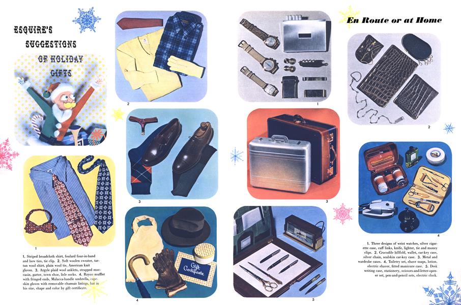 ESQIRE'S SUGGESTIONS OF HOLIDAY GIFTS