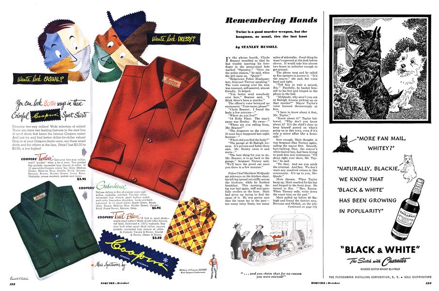 Remembering Hands | Esquire | OCTOBER, 1949