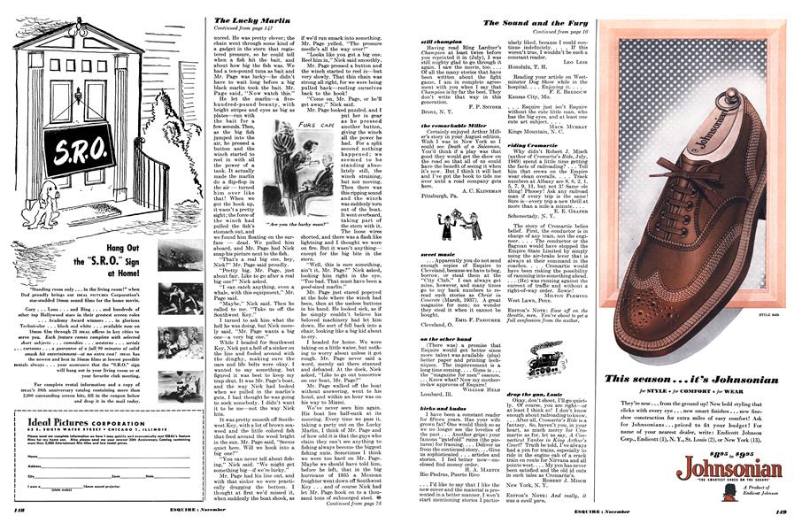 "Are you the lucky man?"