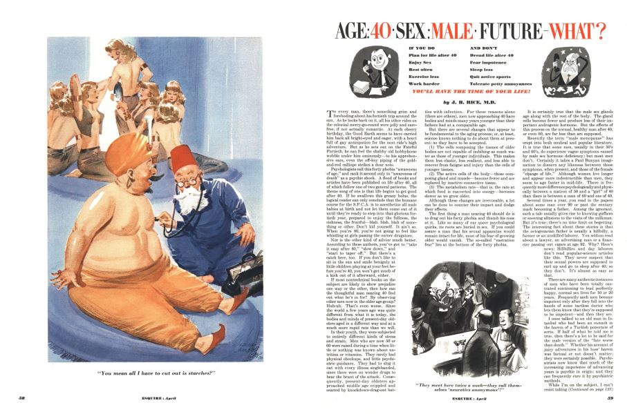 Age 40 Sex Male Future What  Esquire APRIL 1951 