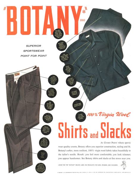 Botany Mills, Inc. | Esquire | APRIL, 1951