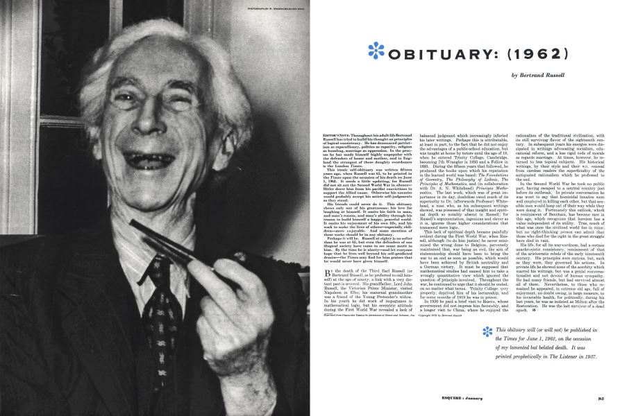 Bertrand russell deals died