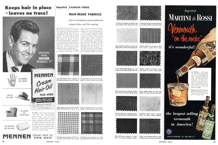 Manmade Fabrics Esquire AUGUST, 1953