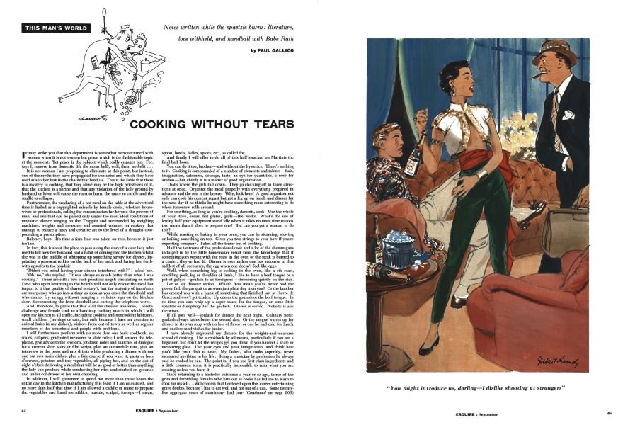 Cooking Without Tears Esquire September 1954