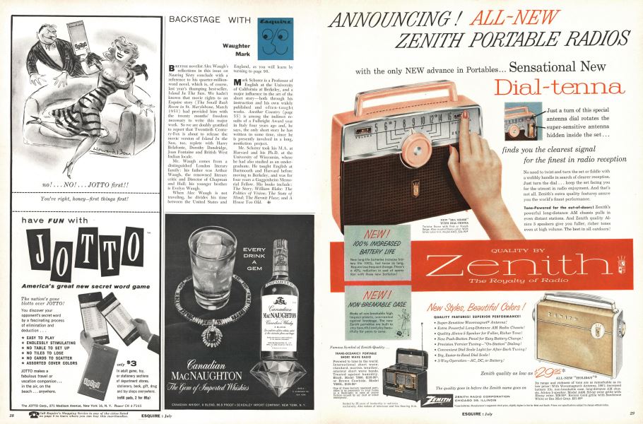 Zenith Radio Corporation Esquire JULY 1957 Zenith Radio Corporation Esquire JULY 1957