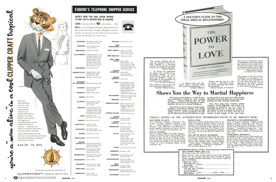 Esquire’s Telephone Shopper Service Esquire JULY, 1957