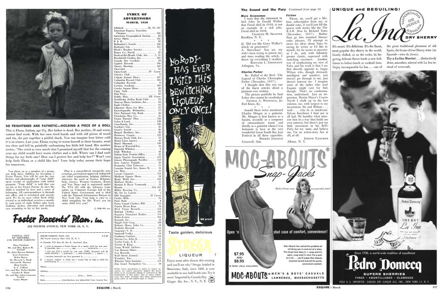 CANADA DRY GINGER ALE, INC. La Ina Martini Esquire MARCH, 1958