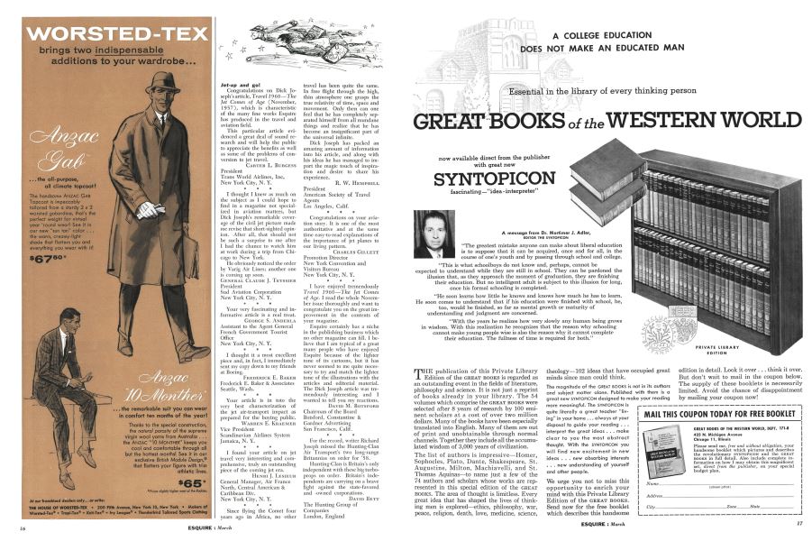 Great books of the western world esquire march 1958