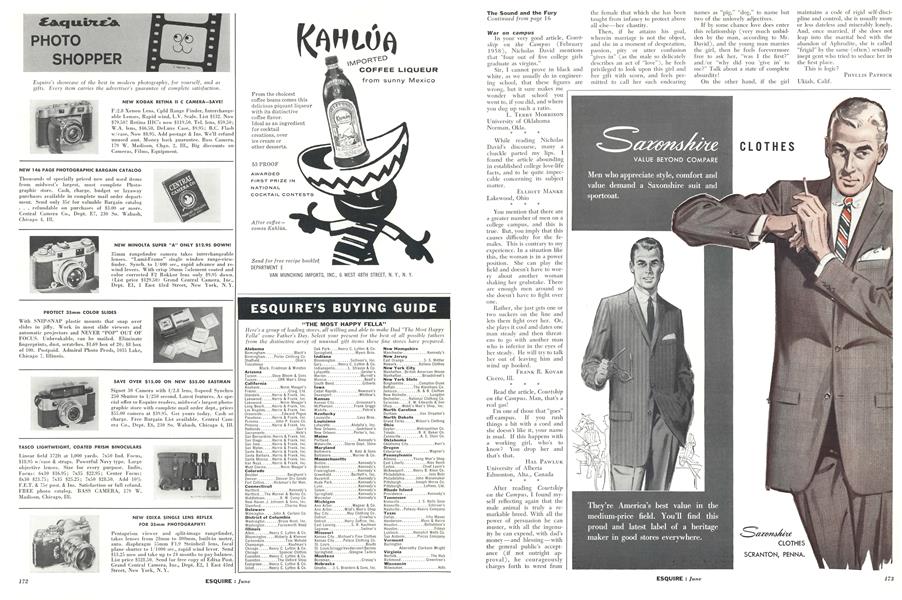 Esquire’s Buying Guide | Esquire | JUNE, 1958