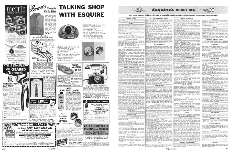 Advertisement Esquire June 1960