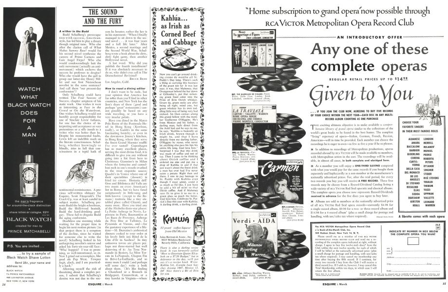 The sound and the fury esquire march 1961