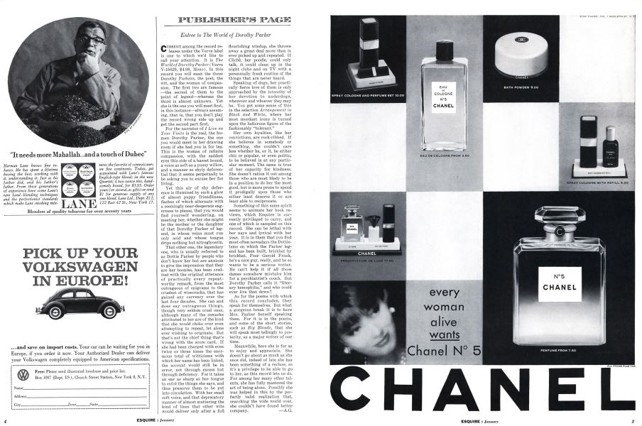 Chanel, Inc.: Chanel No 5 | Esquire | JANUARY, 1962