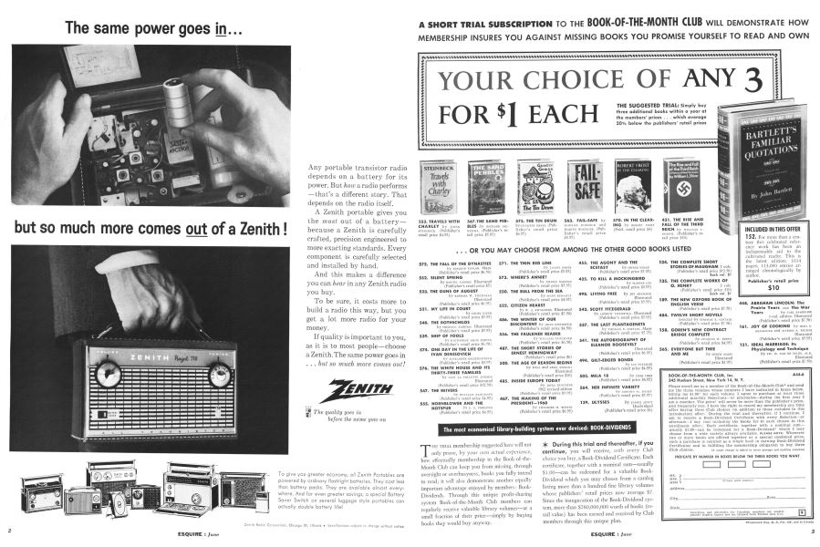 Book of the Month Club Inc Esquire JUNE 1963 Book of the Month Club Inc Esquire JUNE 1963