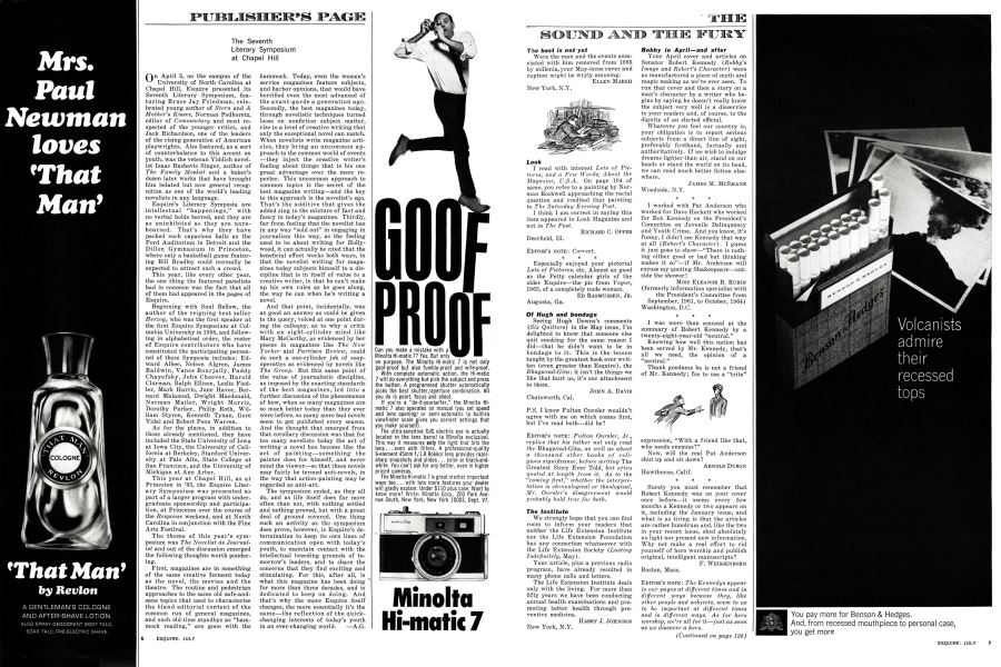 The Seventh Literary Symposium at Chapel Hill | Esquire | JULY 1965