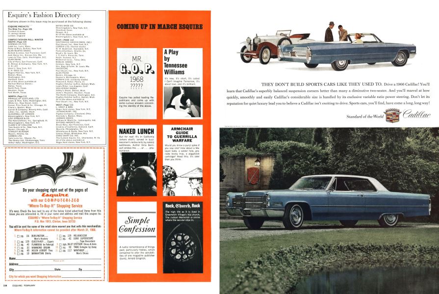 Advertisement Esquire S Esquire February 1966