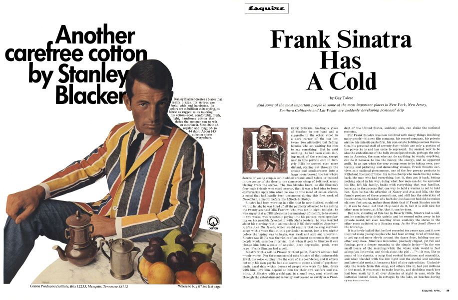 Frank Sinatra Has A Cold Esquire April 1966