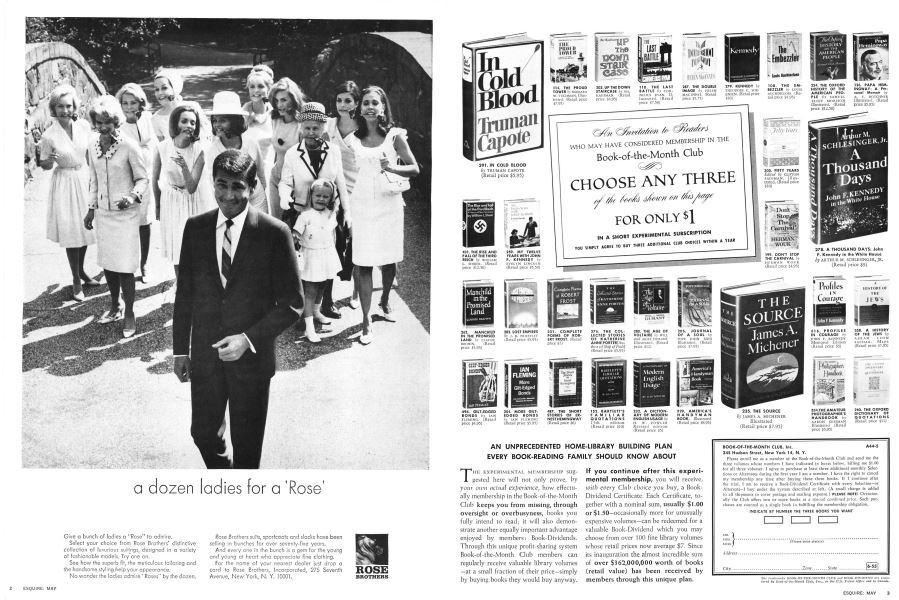 Book of the month club inc esquire may 1966