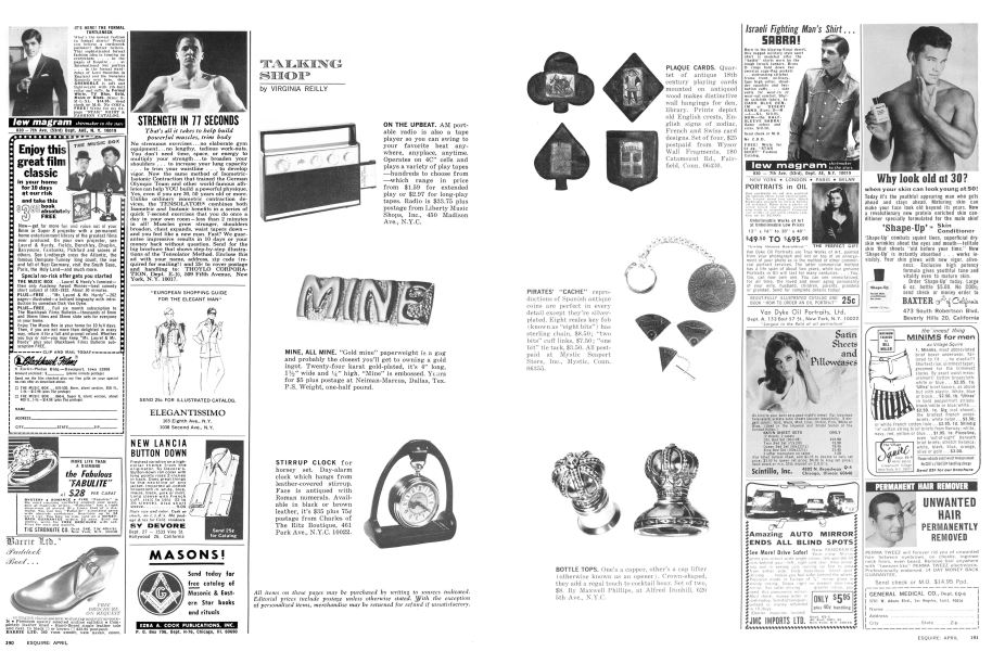 Advertisements Esquire APRIL 1968