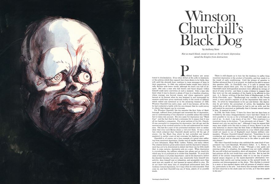 Winston Churchill S Black Dog Esquire January 1969