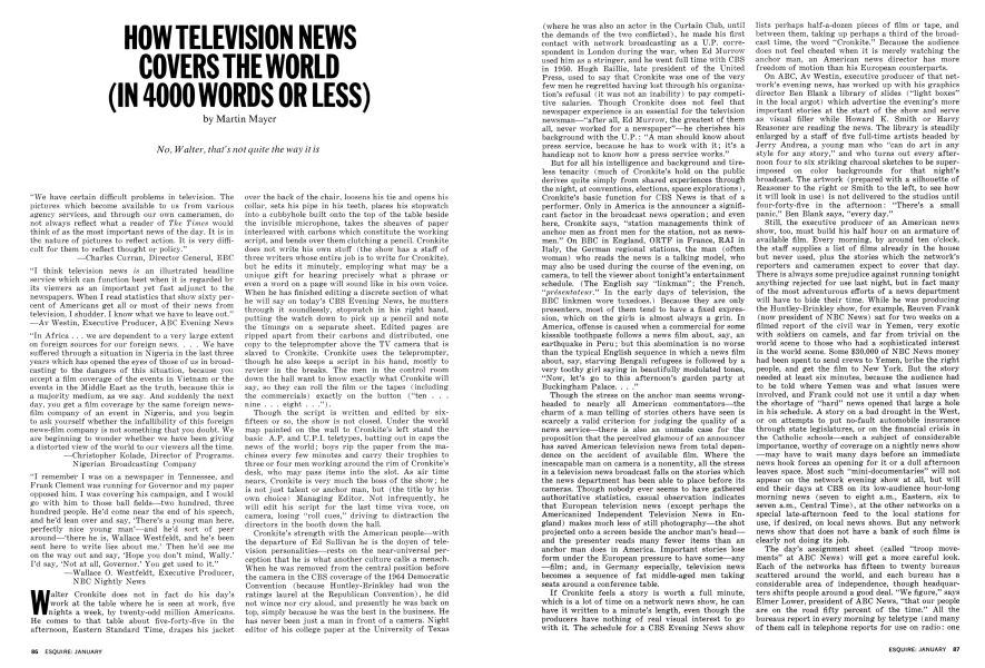 How Television News Covers the World (in 4000 Words or Less 