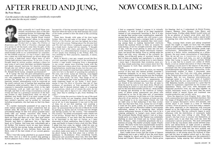 After Freud and Jung, Now Comes R.D. Laing