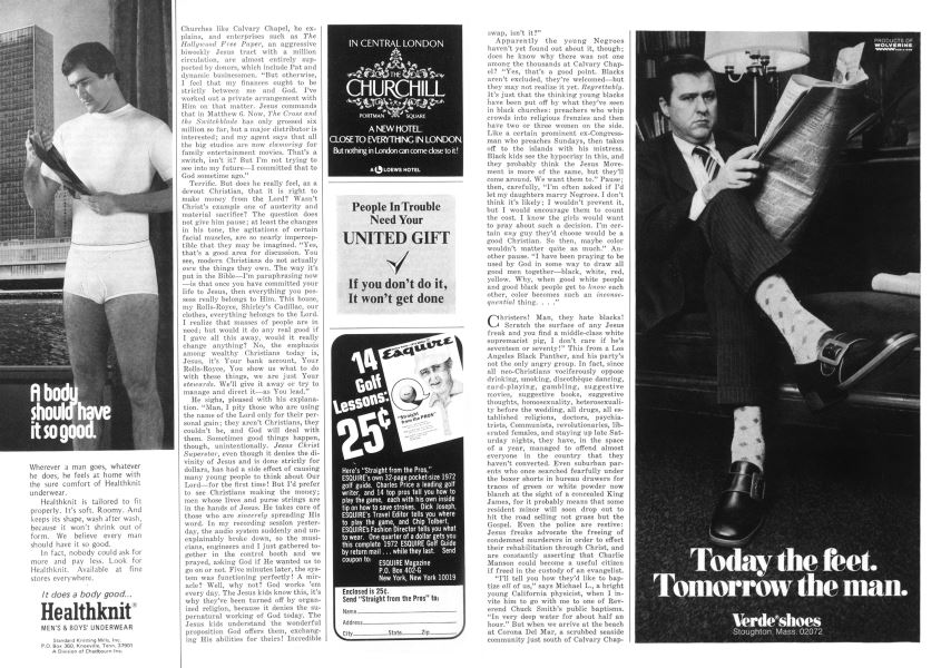 Chadbourn Inc. Esquire APRIL 1972