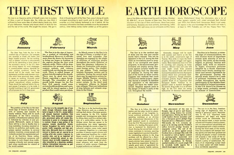 The First Whole Earth Horoscope Esquire JANUARY 1973