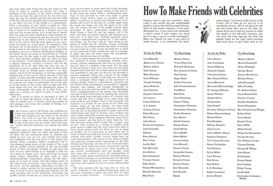 How To Make Friends With Celebrities Esquire May 1974 - 