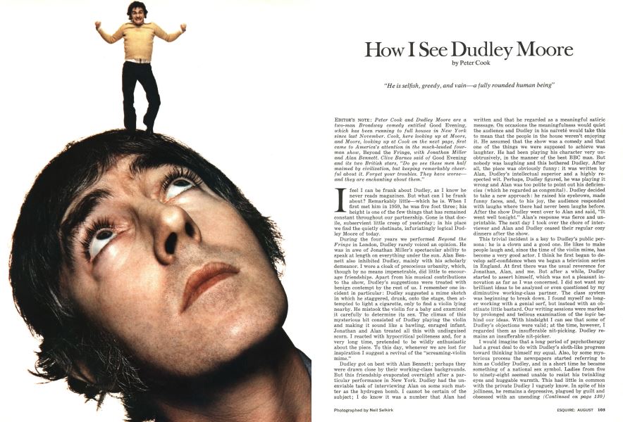 How I See Dudley Moore | Esquire | AUGUST 1974