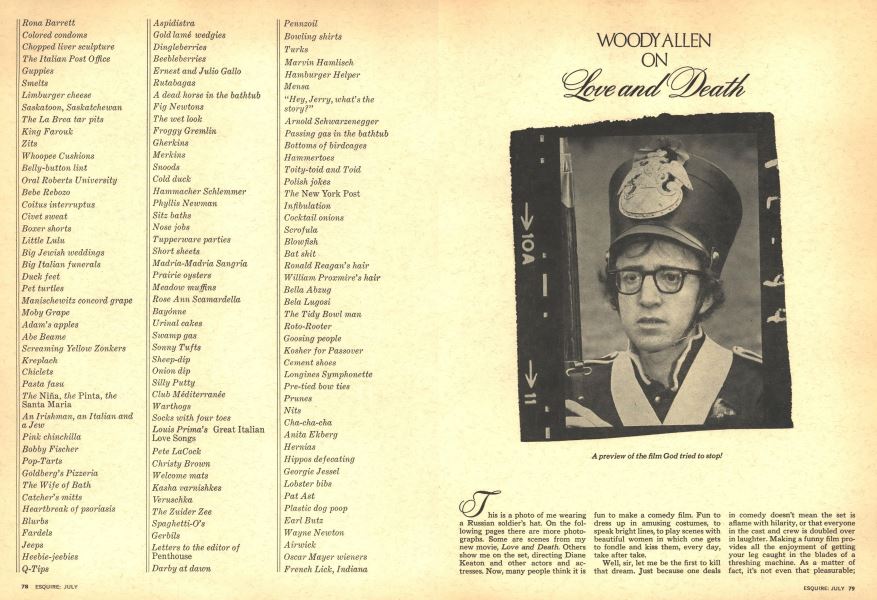Woody Allen on Love and Death
