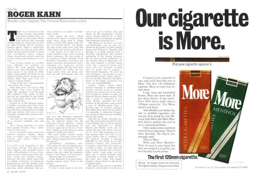 Render Unto Caesars: the Connors-newcombe Match