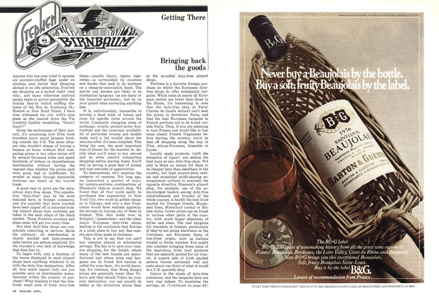 Bringing back the goods | Esquire | APRIL 1977